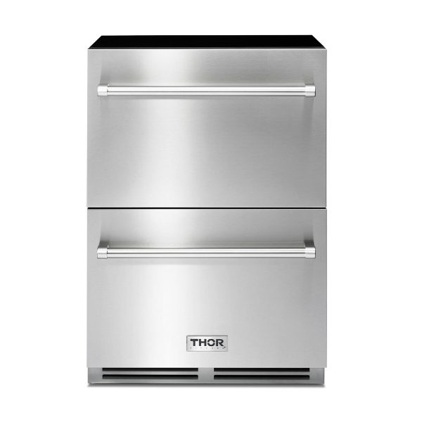 Thor Kitchen TRF24U 24 Inch Indoor Outdoor Refrigerator Drawer In Stainless Steel Discount