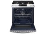 Samsung NX60BB851112 Bespoke 6.0 Cu. Ft. Smart Front Control Slide-In Gas Range With Air Fry & Wi-Fi In White Glass on Sale