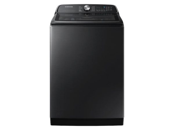 Samsung WA54CG7105AV 5.4 Cu. Ft. Extra-Large Capacity Smart Top Load Washer With Activewave™ Agitator And Super Speed Wash In Brushed Black Sale