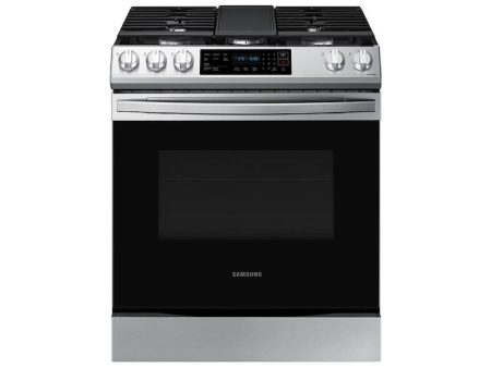 Samsung NX60BG8315SS 6.0 Cu. Ft. Smart Slide-In Gas Range With Air Fry & Convection In Fingerprint Resistant Stainless Steel For Sale