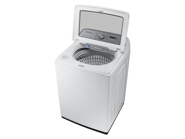 Samsung WA54CG7150AW 5.4 Cu. Ft. Smart Top Load Washer With Pet Care Solution And Super Speed Wash In White on Sale