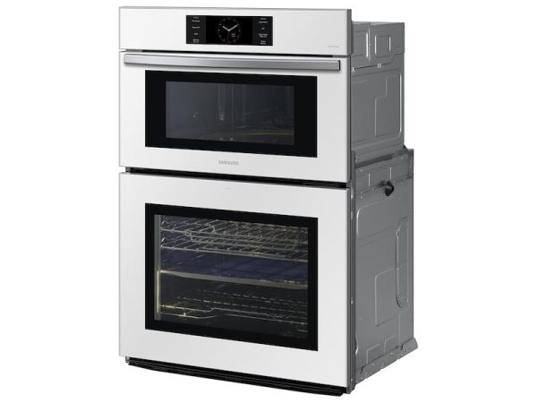 Samsung NQ70CB700D12 Bespoke 30  Microwave Combination Wall Oven With With Flex Duo™ In White Glass Online Hot Sale