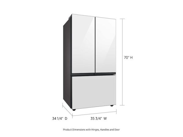 Samsung RF30BB660012 Bespoke 3-Door French Door Refrigerator (30 Cu. Ft.) With Beverage Center™ In White Glass Online Hot Sale