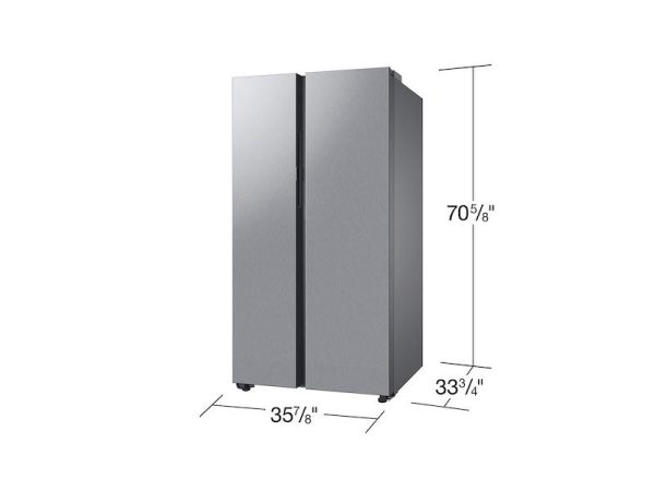 Samsung RS28CB7600QL Bespoke Side-By-Side 28 Cu. Ft. Refrigerator With Beverage Center™ In Stainless Steel For Discount