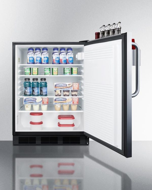 Summit FF7BKBISSTBADASR 24  Wide Built-In All-Refrigerator, Ada Compliant, With Speed Rail Fashion