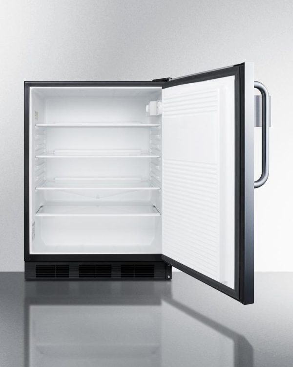 Summit FF7BKBISSTBADASR 24  Wide Built-In All-Refrigerator, Ada Compliant, With Speed Rail Fashion