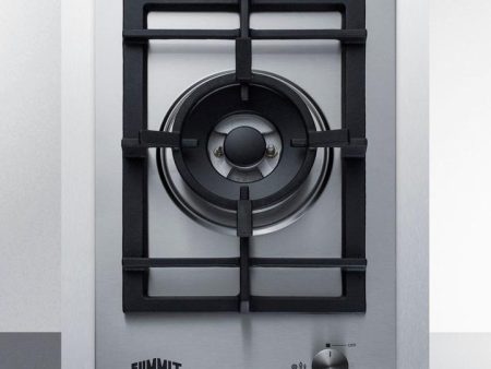 Summit GCJ1SSTK15 15  Wide 1-Burner Gas Cooktop In Stainless Steel Online Sale