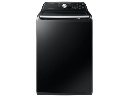 Samsung WA46CG3505AV 4.6 Cu. Ft. Large Capacity Smart Top Load Washer With Activewave™ Agitator And Active Waterjet In Brushed Black For Discount