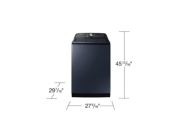 Samsung WA54CG7150AD 5.4 Cu. Ft. Smart Top Load Washer With Pet Care Solution And Super Speed Wash In Brushed Navy Online now