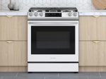 Samsung NX60BB851112 Bespoke 6.0 Cu. Ft. Smart Front Control Slide-In Gas Range With Air Fry & Wi-Fi In White Glass on Sale