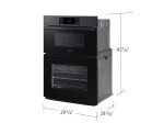 Samsung NQ70CG700DMT Bespoke 30  Microwave Combination Wall Oven With With Flex Duo™ In Matte Black Steel Online now