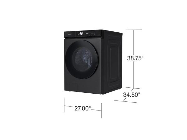 Samsung WF53BB8700AV Bespoke 5.3 Cu. Ft. Ultra Capacity Front Load Washer With Super Speed Wash And Ai Smart Dial In Brushed Black on Sale