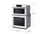 Samsung NQ70CB700D12 Bespoke 30  Microwave Combination Wall Oven With With Flex Duo™ In White Glass Online Hot Sale