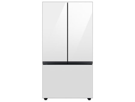 Samsung RF30BB620012 Bespoke 3-Door French Door Refrigerator (30 Cu. Ft.) With Autofill Water Pitcher In White Glass on Sale