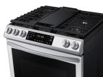 Samsung NX60BB851112 Bespoke 6.0 Cu. Ft. Smart Front Control Slide-In Gas Range With Air Fry & Wi-Fi In White Glass on Sale