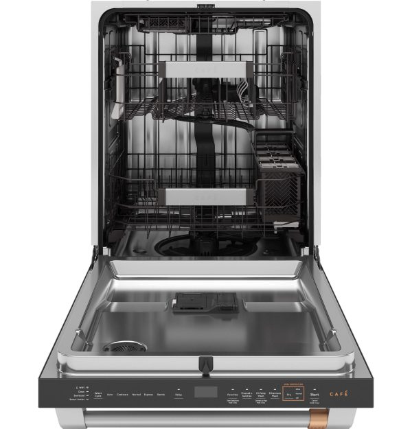 Cafe CDT888P2VS1 Café™ Customfit Energy Star Stainless Interior Smart Dishwasher With Ultra Wash Top Rack And Dual Convection Ultra Dry, Led Lights, 39 Dba Supply