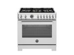 Bertazzoni PRO366BCFEPXT 36 Inch Dual Fuel Range, 6 Brass Burners And Cast Iron Griddle, Electric Self-Clean Oven Stainless Steel Discount