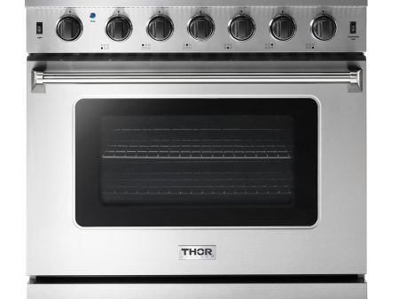 Thor Kitchen LRG3601ULP 36 Inch Gas Range In Stainless Steel - Liquid Propane Online Hot Sale