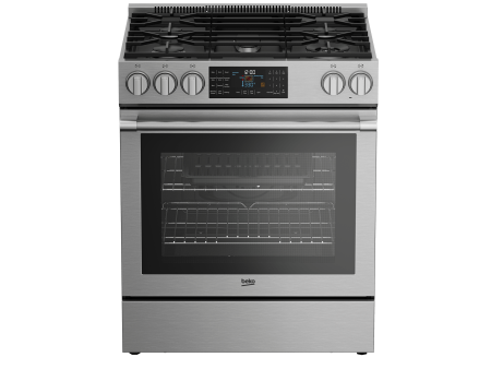 Beko SLGR30532SS 30  Stainless Steel Slide-In Gas Range For Sale